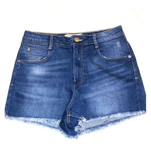 Zara High Waisted Denim Shorts